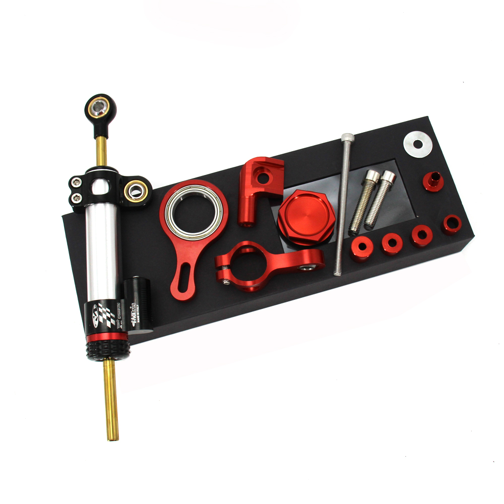 CNC Aluminum Adjustable Motorc - Steering Damper Stabilizer Kit Cnc 评论和价格