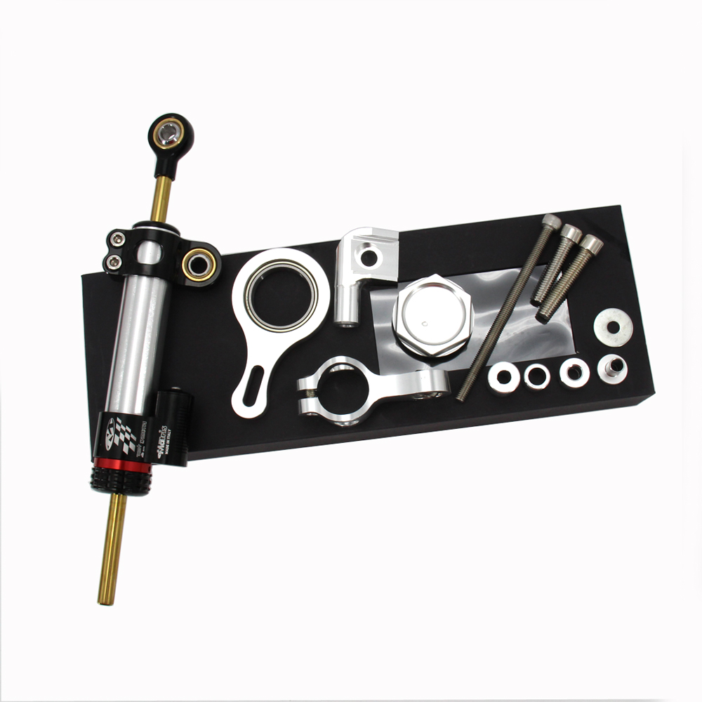 CNC Aluminum Adjustable Motorc - Steering Damper Stabilizer Kit Cnc 评论和价格