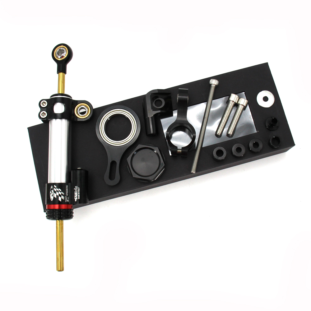 CNC Aluminum Adjustable Motorc - Steering Damper Stabilizer Kit Cnc 评论和价格