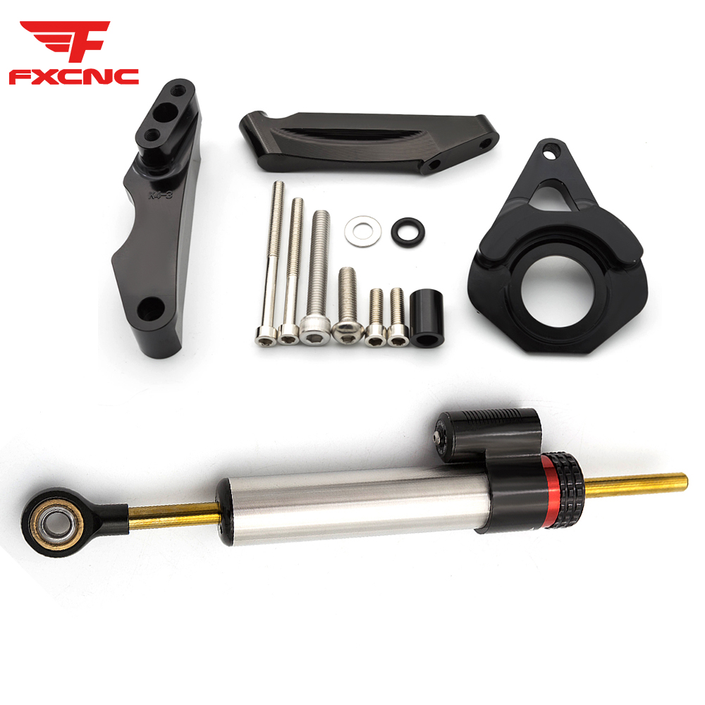 CNC Aluminum Motorcycle Steeri - Steering Damper Stabilizer Kit Cnc 评论和价格