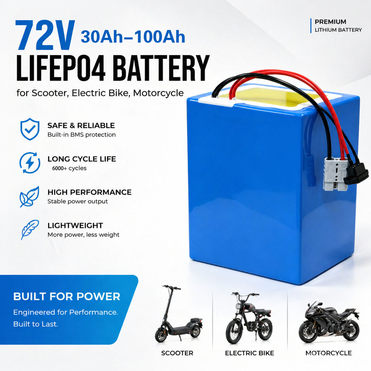 Lithium LiFePO4 72V 50Ah 60Ah  - 72V 30Ah Lifepo4 Battery Pack 评论和价格